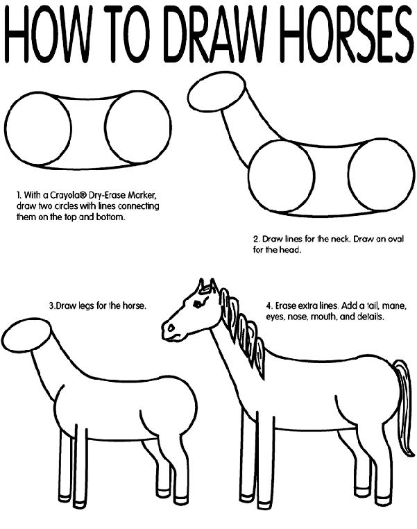 Wonderbaarlijk Hoe teken je een paard | crayola.nl JC-88